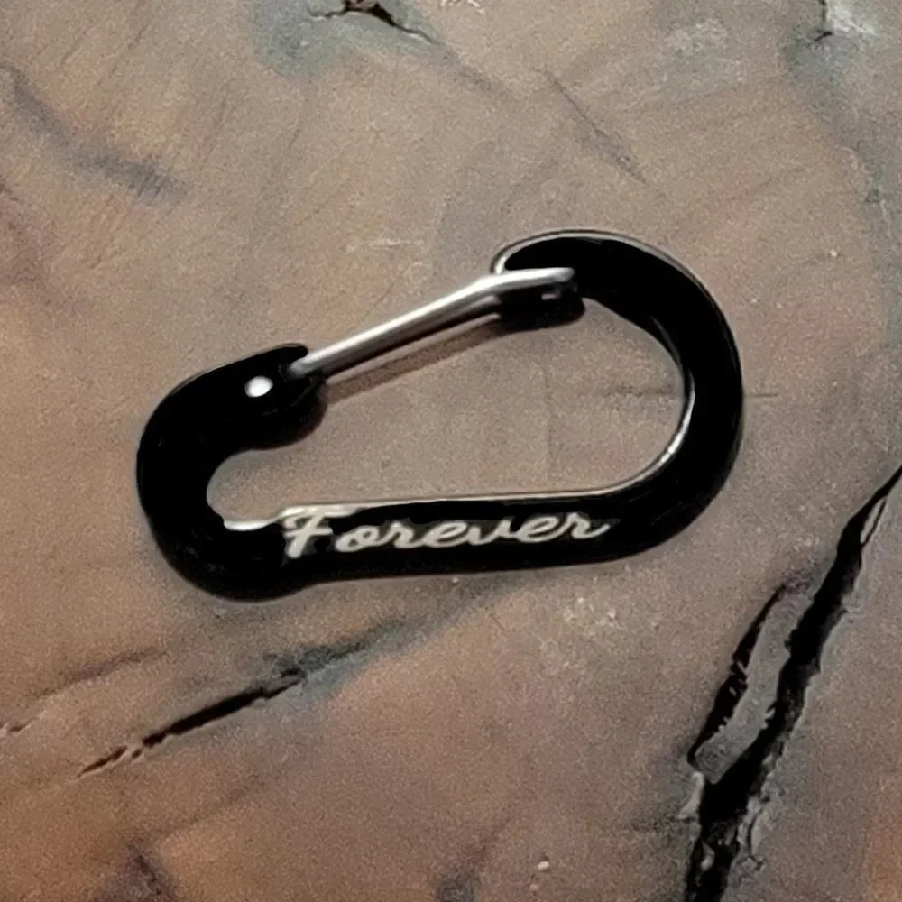 Personalized Engraved Carabiner Key Pear Shaped With Snap Hook